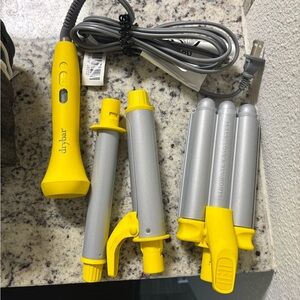 Drybar Mixologist hair curling wand, crimper bag included